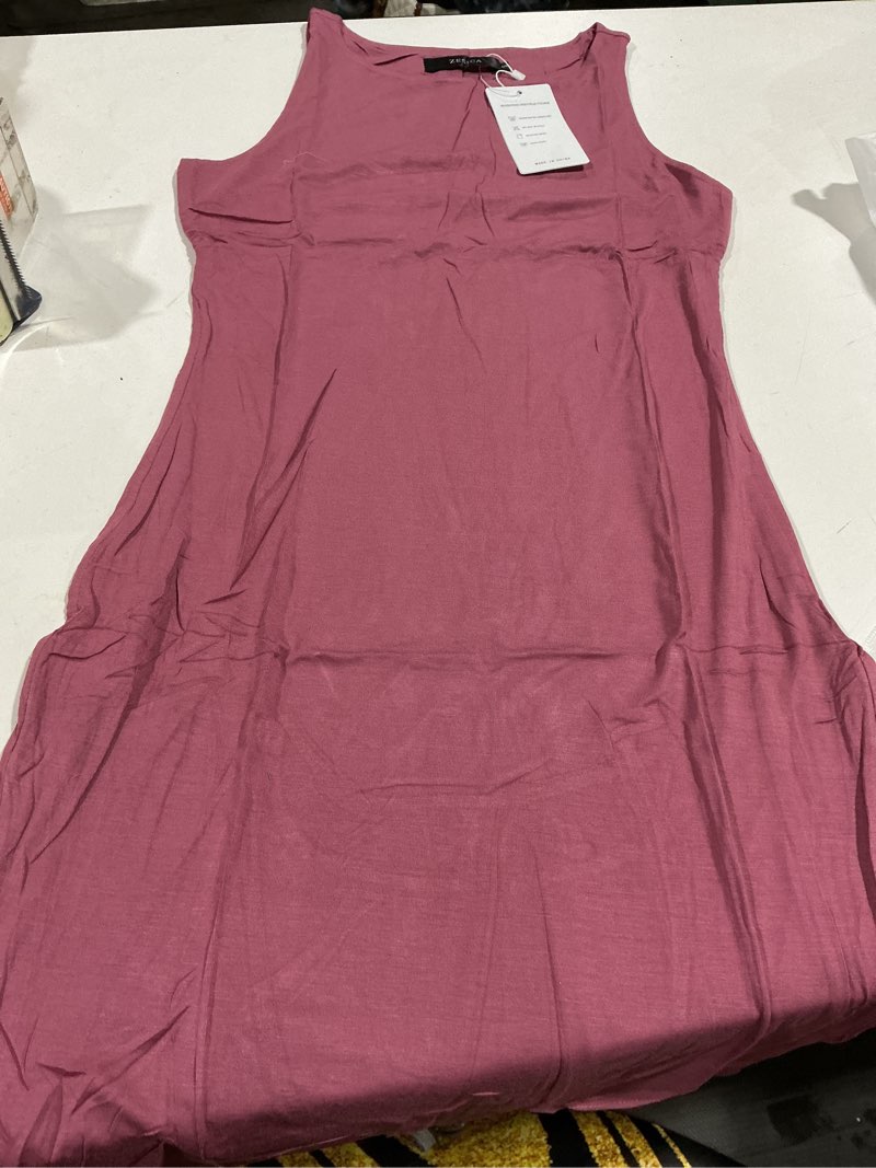 ZESICA Women's 2025 Summer Double Lined Mini Bodycon Dress Trendy Fashion Sleeveless Slim Fit Short Dresses Dusty Pink Small