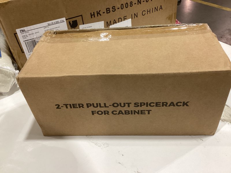 Condition photo showing New/Like New for Pull Out Spice Rack Organizer for Inside Cabinet, 2 Tier Slide Out Spice Organization for Cabinet, Chrome Vertical Sliding Seasoning Organizer, 4.9'' Wx10.4'' Dx9.38'' H Silver Normal - 4.9"W x 9.38"H