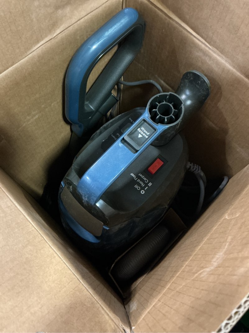 Condition photo showing As Is for Vacmaster UB0302E Bagged Upright Vacuum Lightweight Cleaner 2-Motor Power Suction with HEPA Filtration, LED Headlight for Pet Hair, Carpet and Hardwood Floor, Blue 2.6L Bagged Upright Vac