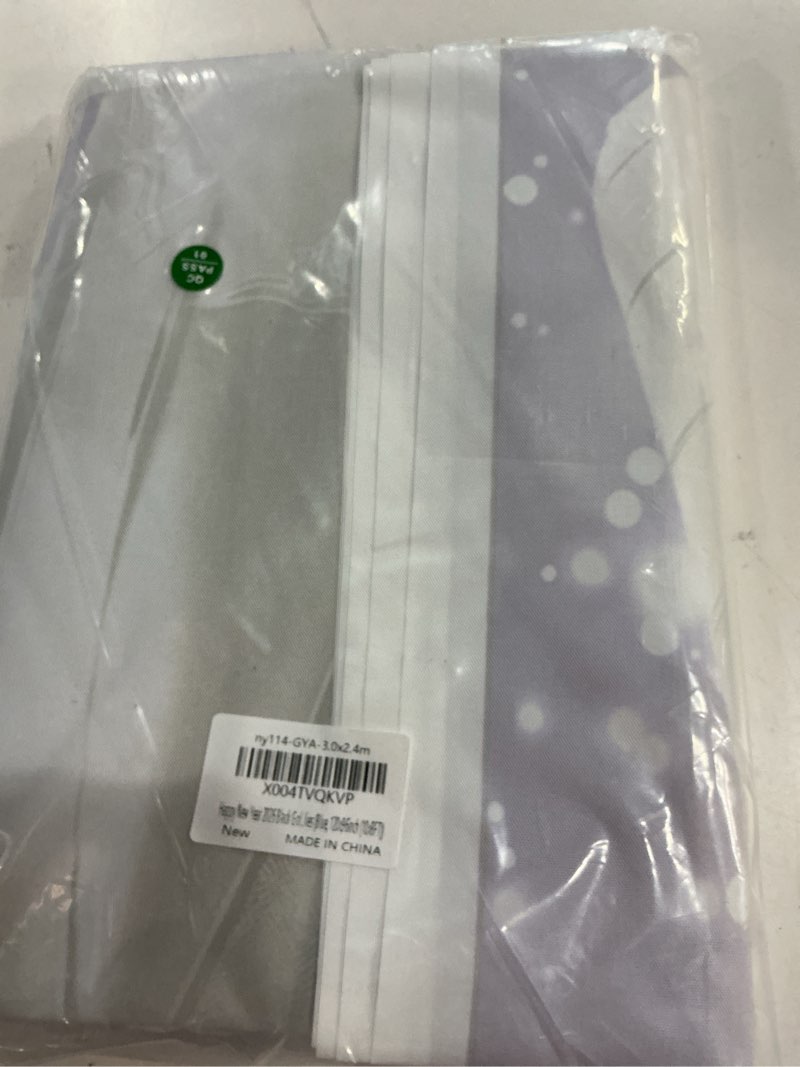 Condition photo showing New/Like New for Happy New Year 2026 Black Gold Backdrop 2026 New Year Eve Countdown Photo Background Cheer to 2026 Party Decoration Banner Photo Supplies (Blue, 120x96inch (10x8FT))