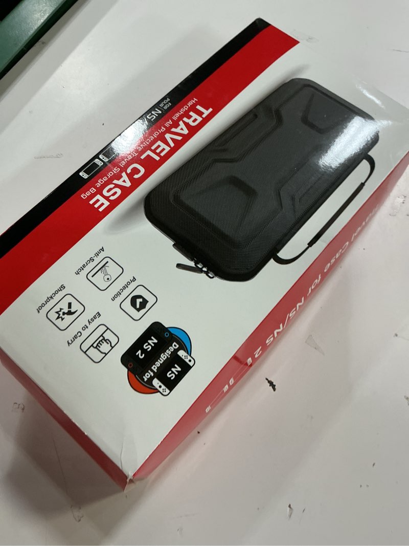 Condition photo showing New/Like New for all in one accessories case bundle for nintendo switch 2 2025, portable carrying case & clear hard cover shell case, 2 screen protector, 8 thump grips, game card slots, for travel & storage