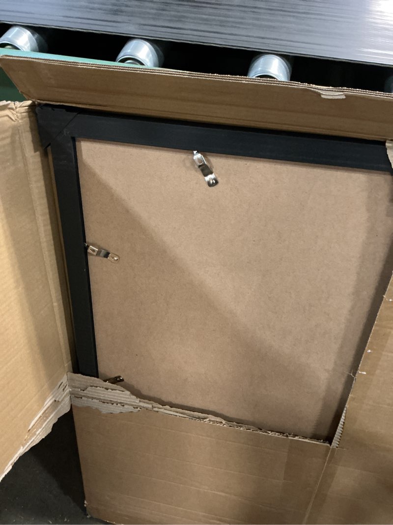 Condition photo showing As Is for 30x30 Picture Frame for Wall Display, 30x30 Black Picture Frame with Shatter Resistant Plexiglass, Stable and Sturdy 30 x 30 Poster Frame for Wall Display, Handpicked Gift Collection, 1 Pack