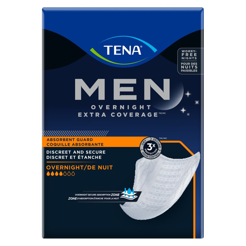 TENA Men Overnight Extra Coverage Guards 16 guards 