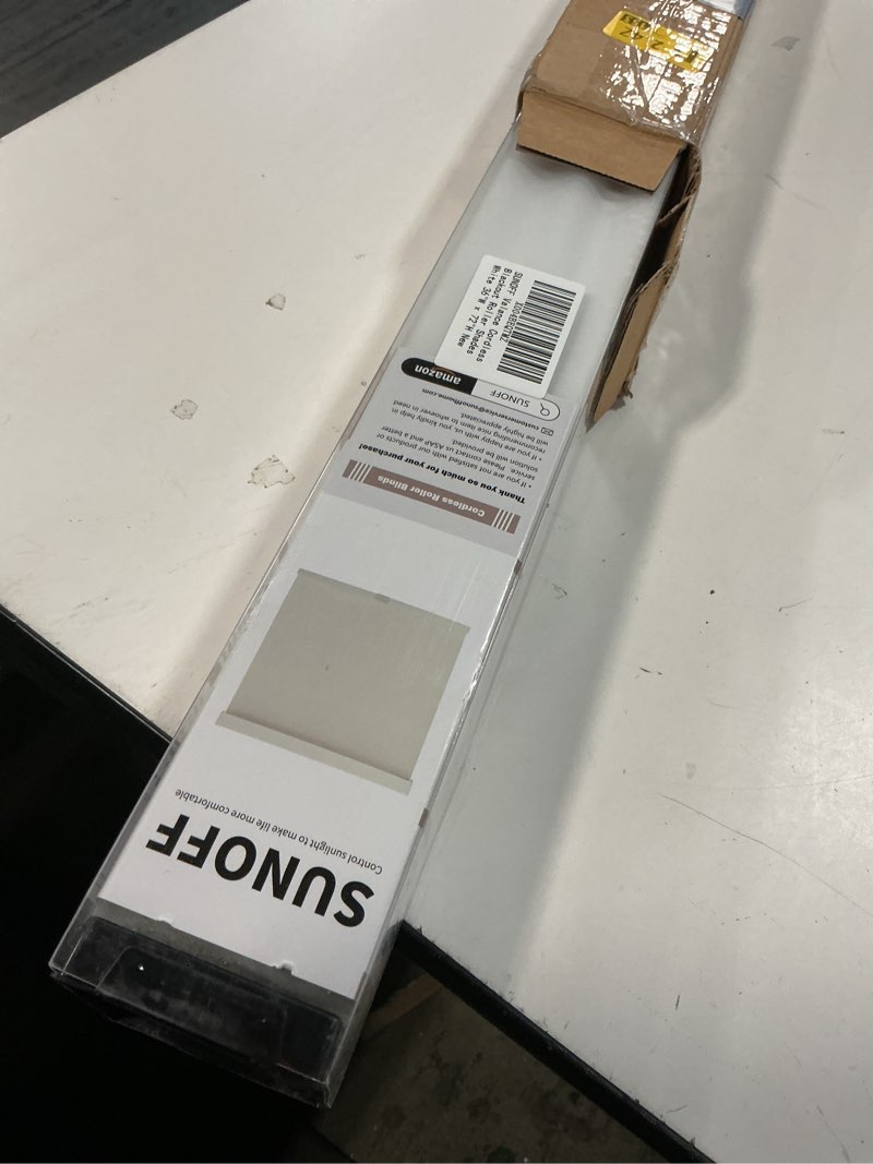 Condition photo showing Good Condition for Cordless Blackout Roller Shades Blinds for Windows Free-Stop,Pull Down Room Darkening with Valance,Thermal Insulated Woven Fabric Window Door Blinds for Home,Office,White 36" W x 72" L 36"W x 72"H White