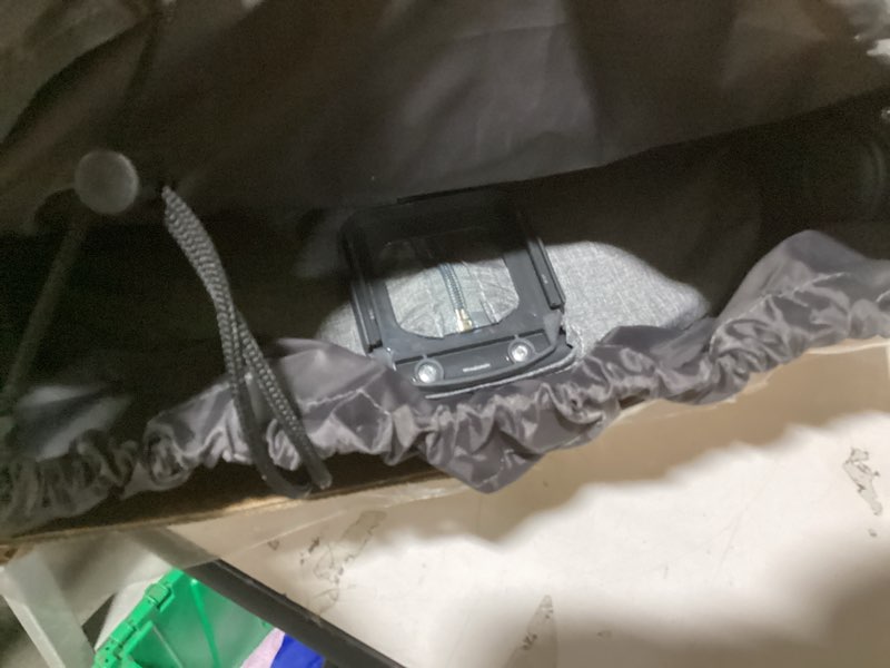 Condition photo showing As Is for Baby Delight Aura Deluxe | Portable Baby Bouncer for Infants | Baby Rocker | Quilted Charcoal Tweed Grey