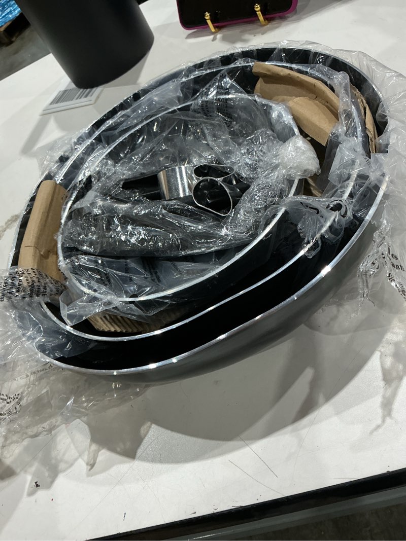 Condition photo showing As Is for nuovva induction hob frying pan set – 3pcs non stick chefs pans – kitchen black frying pan set – kitchen cookware 20cm, 24cm and 28cm