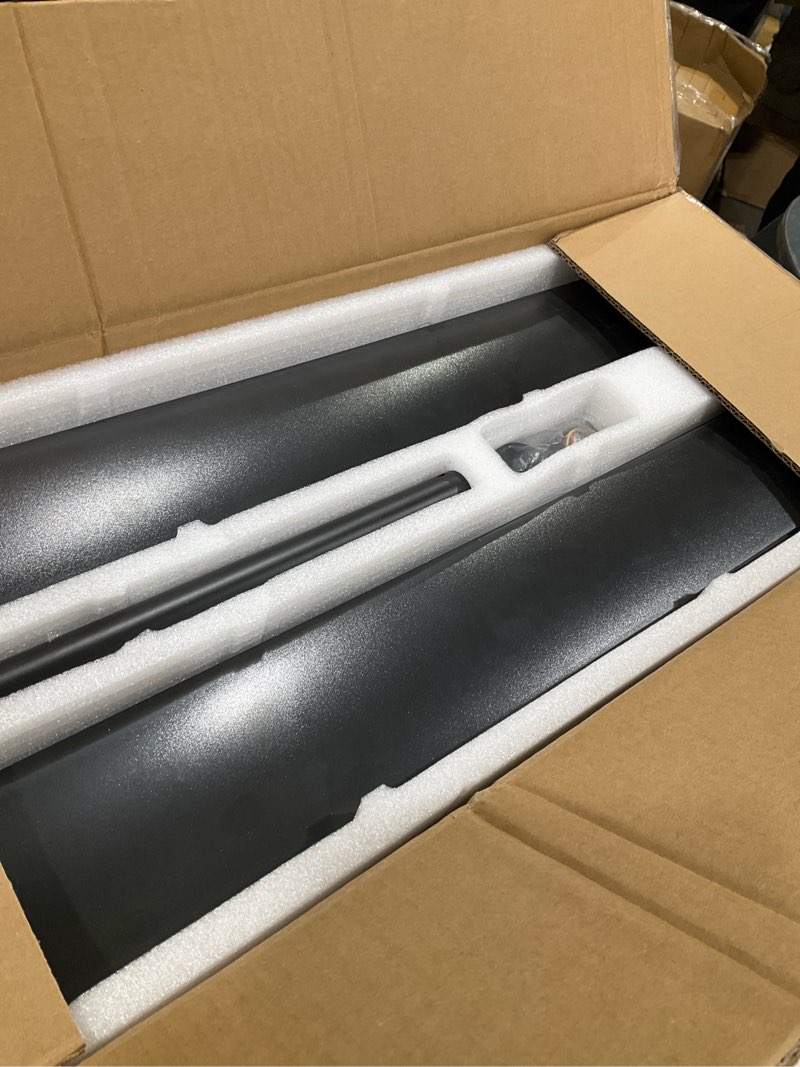 Condition photo showing Good Condition for 65 Inch Ceiling Fan with Lights - Black Ceiling Fan with Remote & APP Control, 3CCT, Dimmable, Quiet Reversible DC Motor, Indoor Outdoor Ceiling Fans for Patio Living Room Garage Shop With Light 65 Inch 6 Blades