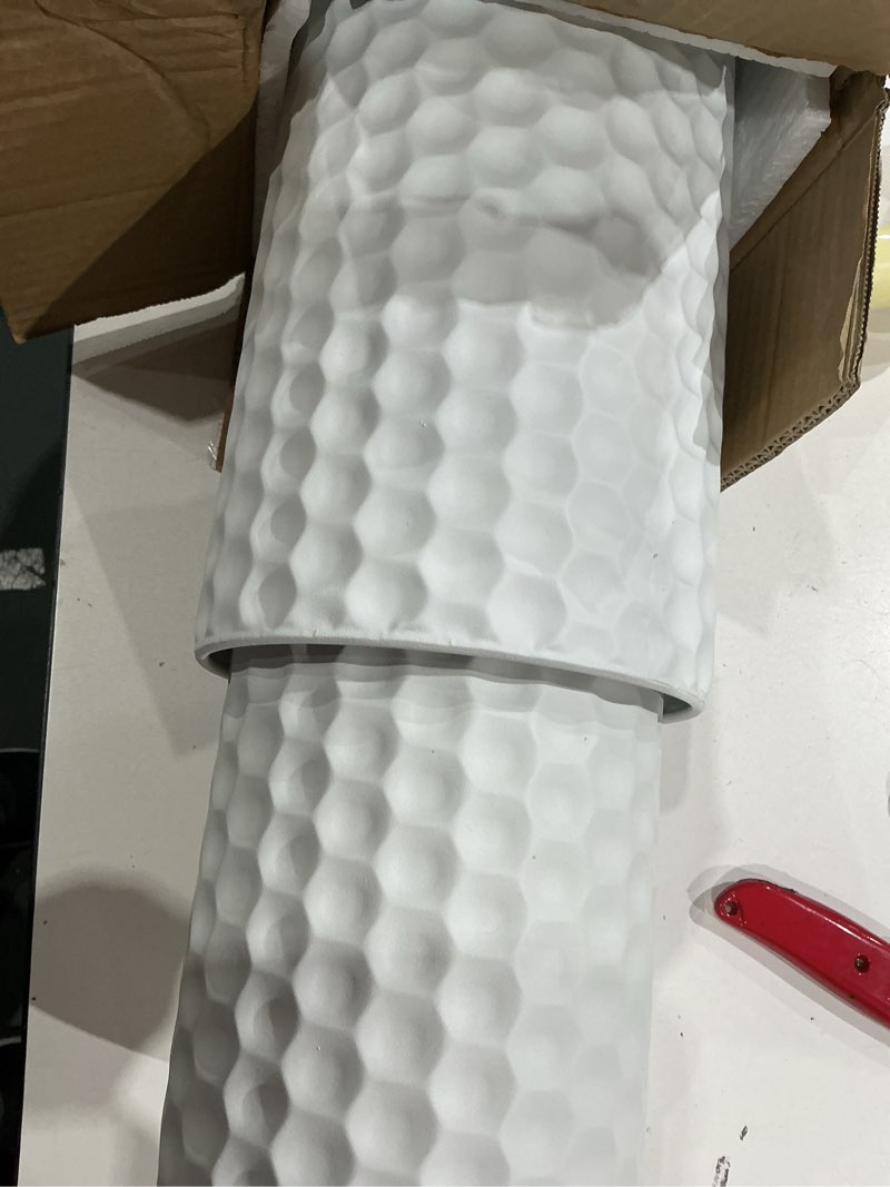 Condition photo showing Good Condition for sziqiqi white tall vases for floor: 27.6/21.7in metal cylinder handmade flower holder extra large decorative vase set of 2 modern honeycomb texture big standing vase for living room home corner