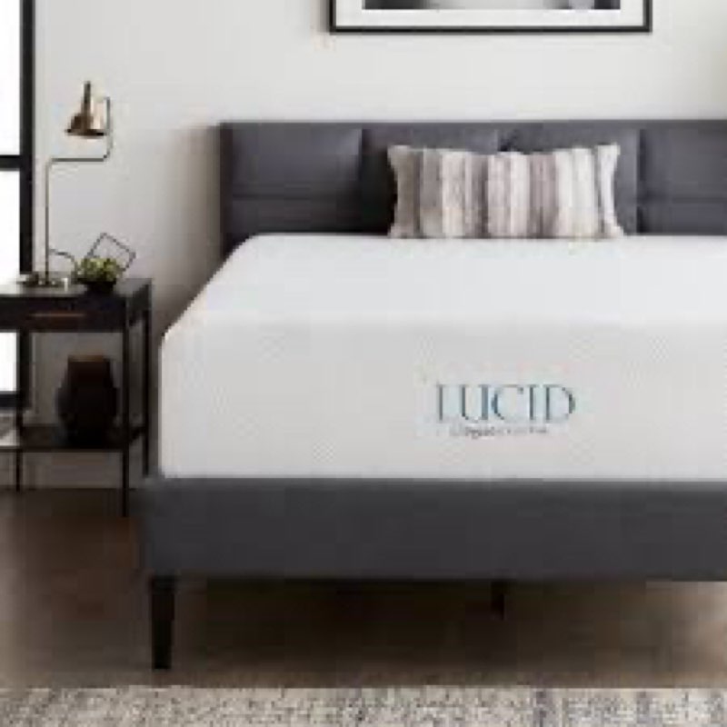 Lucid 14 Inch Full Mattress – Medium Memory Foam Mattress – Bamboo Charcoal Foam – Gel Infused – Hypoallergenic Foam Mattress – Bed-In-A-Box- CertiPUR-US Certified, White Full Medium Mattress Only