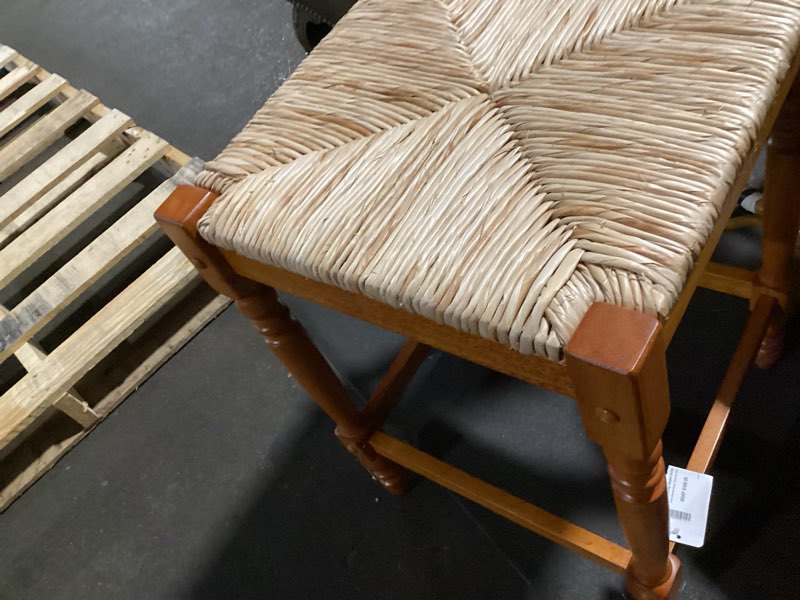 Woven seagrass counter heightbar stool