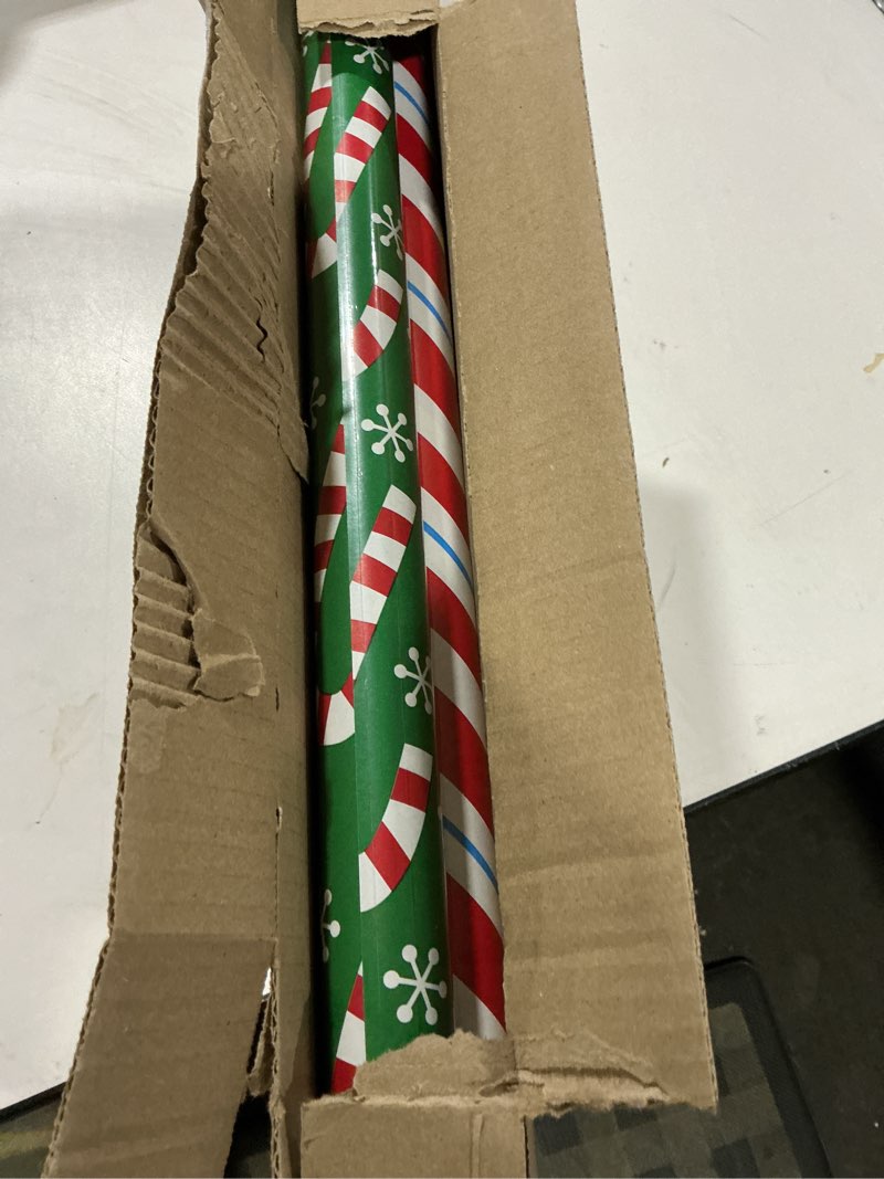 image arts christmas wrapping paper for kids with cutlines on reverse (4 rolls: 120 sq. ft. total) s