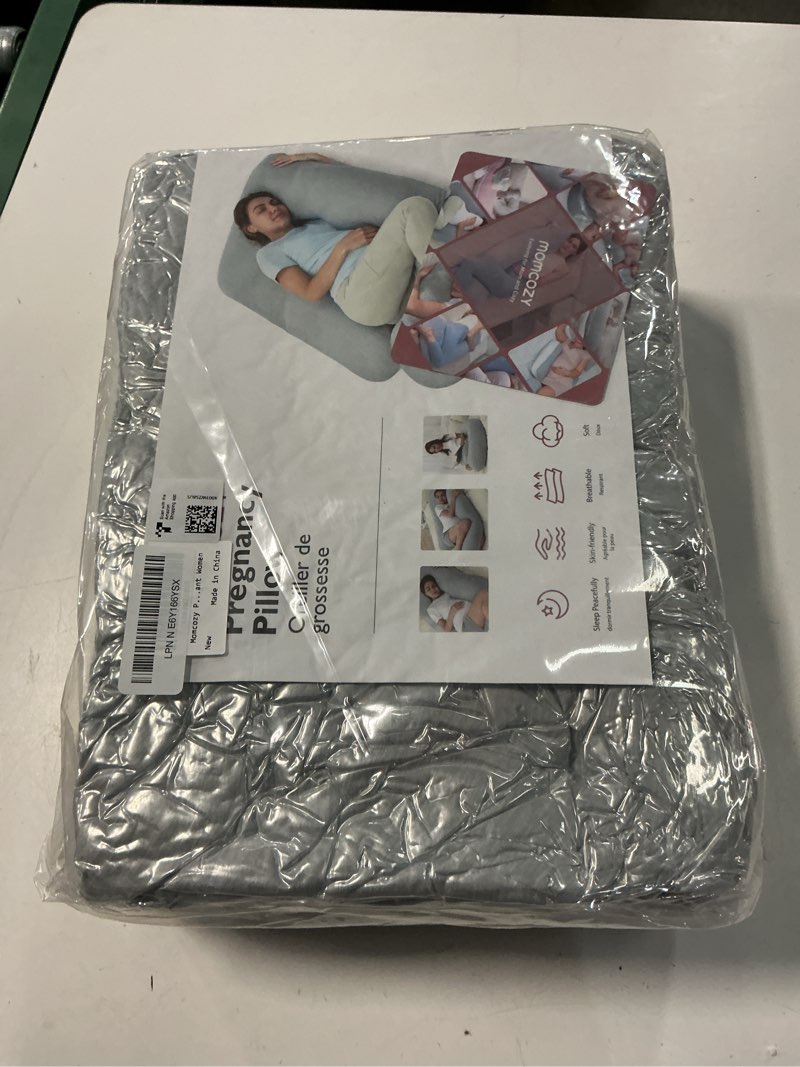 Condition photo showing New/Like New for momcozy pregnancy pillows with cooling cover, u-shaped full body maternity pillow for side sleepers 57 inch - support for back, hip, belly, legs for pregnant women