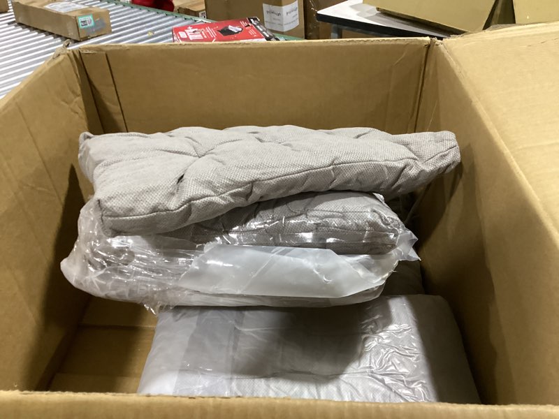 Condition photo showing Good Condition for square moon 6 pack seat cushion, chair cushion, comfort chair pads, chair mat for indoor, outdoor dining chair, office chair, desk chair 16 inch × 16 inch × 6 pack light grey