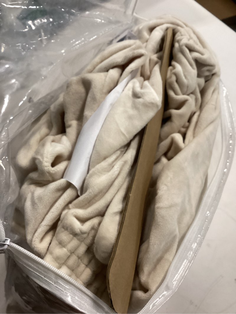 Condition photo showing Good Condition for H.VERSAILTEX Sofa Cover 2 Piece T Cushion Armchair Slipcovers Thick Velvet Couch Cover Furniture Protector Stretch T Cushion Sofa Covers for 1 Cushion Couch with 1 Individual T Cushion Covers, Ivory 1 Cushion Armchair Ivory