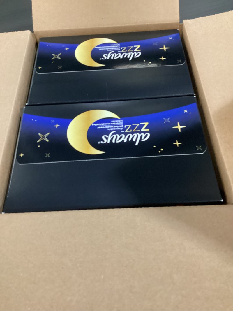 Condition photo showing New/Like New for Always ZZZ Overnight Disposable Period Underwear for Women, Large, 360° Coverage for Worry-Free Nights, 14 Count (2 Packs of 7) L 14