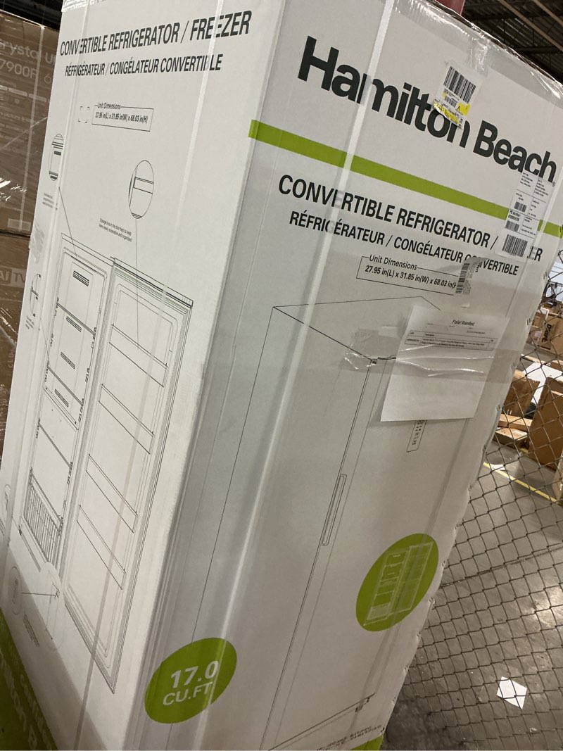 Condition photo showing New/Like New for hamilton beach convertible upright freezer/refrigerator 14-cu ft frost-free upright freezer ( white )