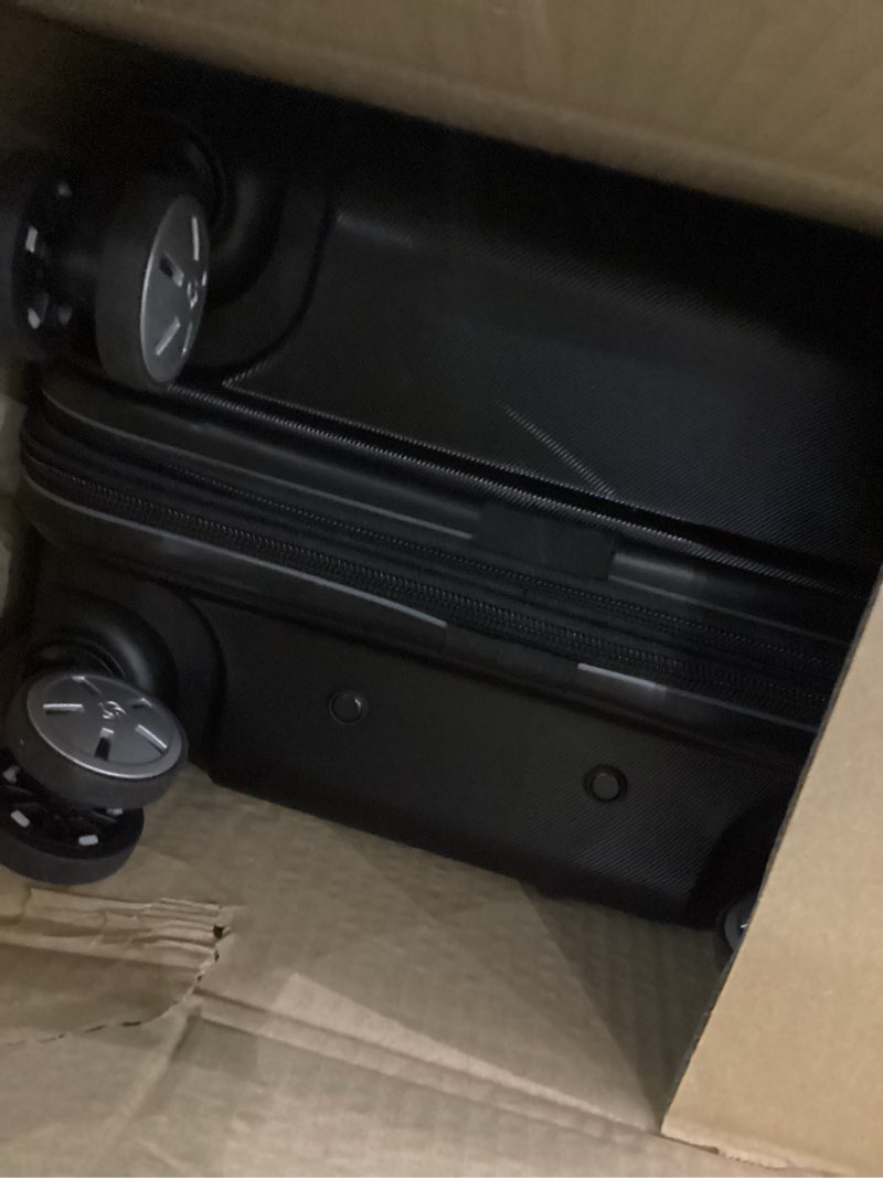 Condition photo showing New/Like New for Samsonite Omni 2 International Carry-On Luggage with 360° Spinner Wheels - Scratch Resistant Hardshell - TSA, Airline-Approved - Expandable Polycarbonate Shell for Lightweight Travel - Midnight Black Carry-on Spinner Midnight Black