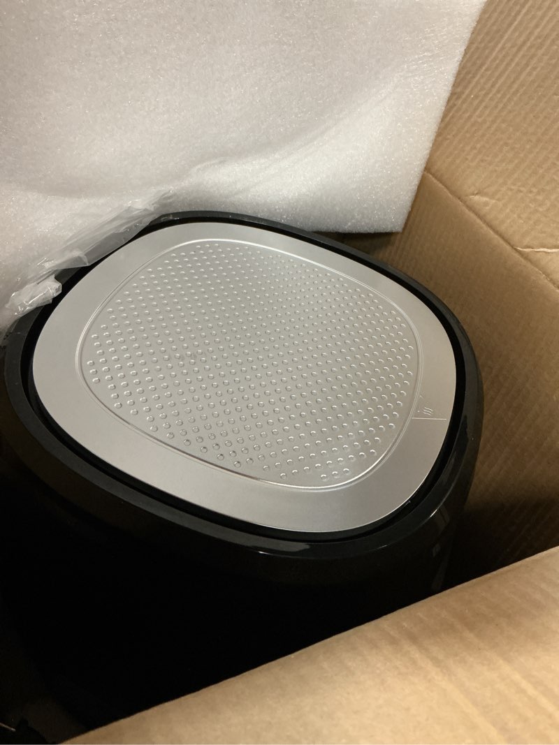 Condition photo showing As Is for Gourmia Air Fryer - 6 Qt Large Capacity, FryForce 360º, Digital Display with 12 Presets, Roast, Bake, Broil, Dehydrate, Dishwasher Safe Accessories, Black 6 Quart Black