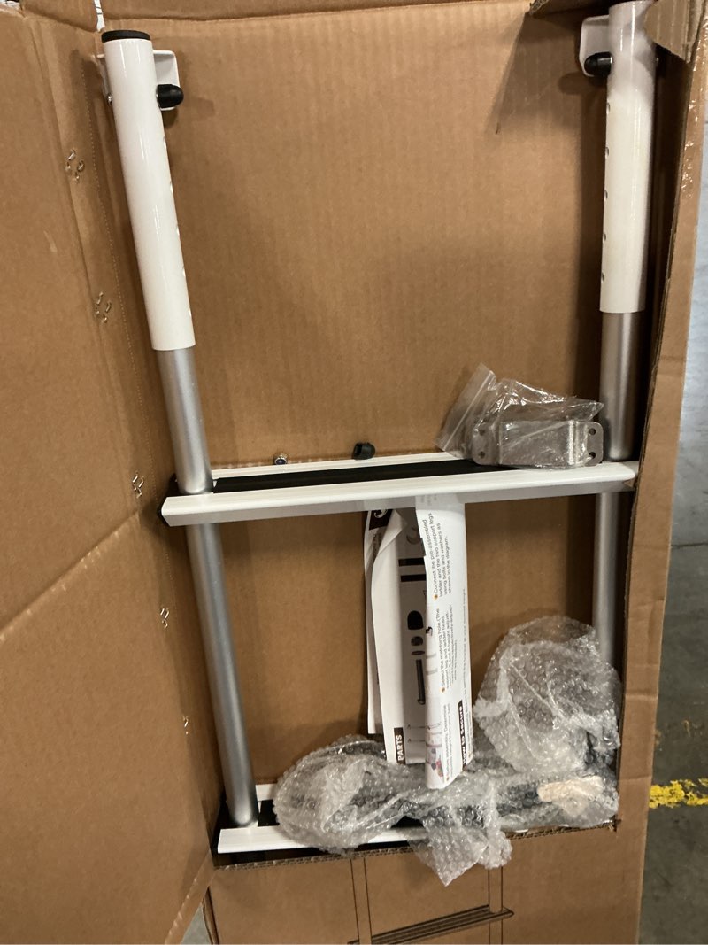 Condition photo showing As Is for rv bunk ladder,11-level height adjustment options?56.6”~66.2”?, lightweight aluminum bunk bed ladder