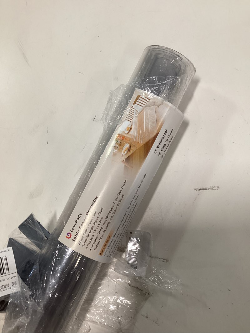 VEVOR Clear Table Cover Protector, 18" x 36" Rectangle Table Cover, 1.5 mm Thick PVC Plastic Tablecloth, Waterproof Desktop Protector for Writing Desk, Coffee Table, Dining Room Table