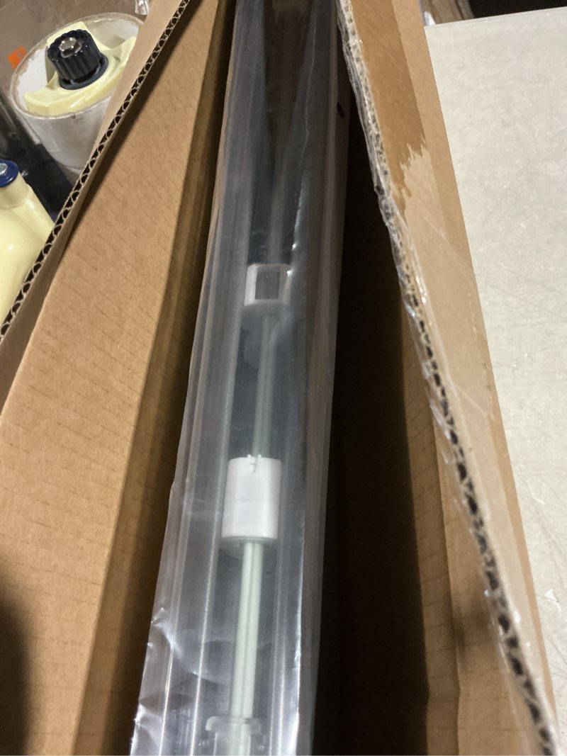 Condition photo showing Good Condition for LazBlinds No Tools No Drill Cordless Cellular Shades, Top Down Bottom Up (TDBU) Honeycomb Shades for Home, Blackout Light Blocking Thermal Insulation Blinds for Windows, 28" W x 48" H, Black Blackout - Black 28" W x 48" H