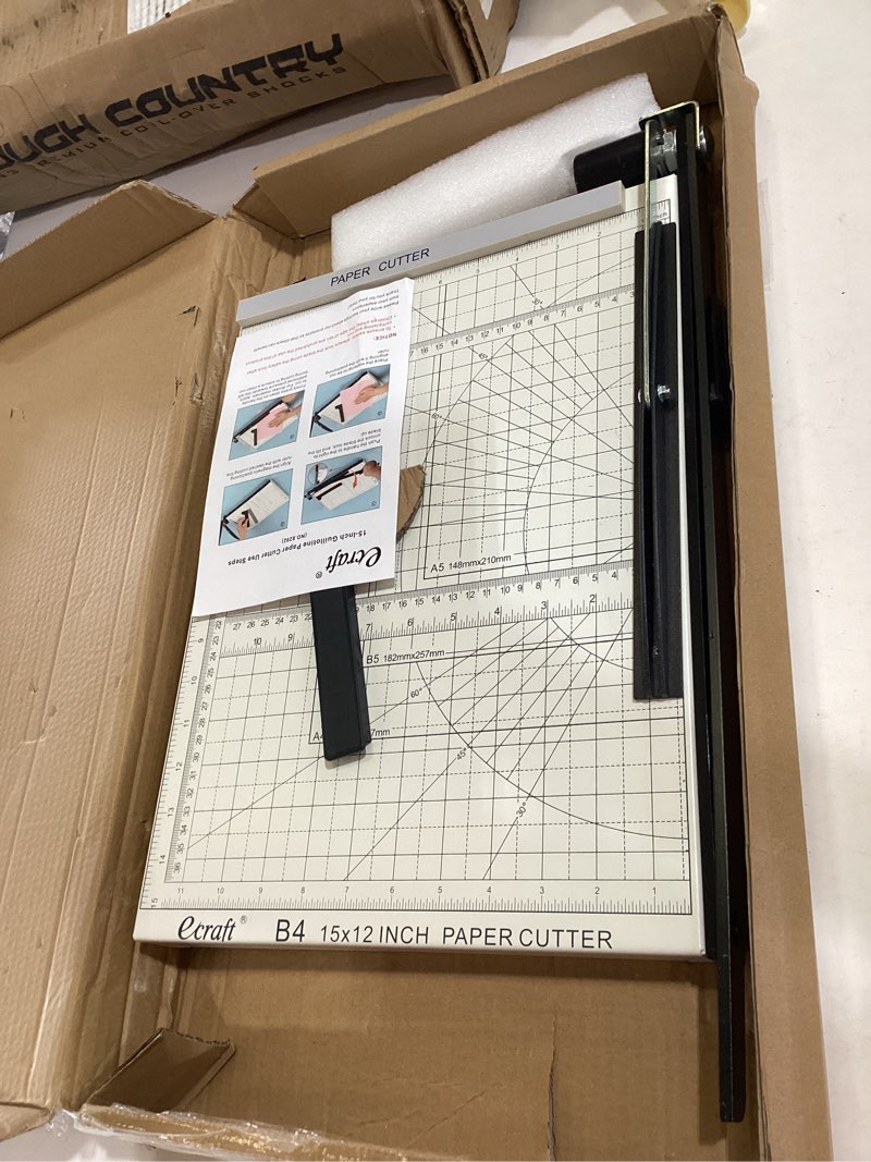 Condition photo showing As Is for paper cutter 15”x12”