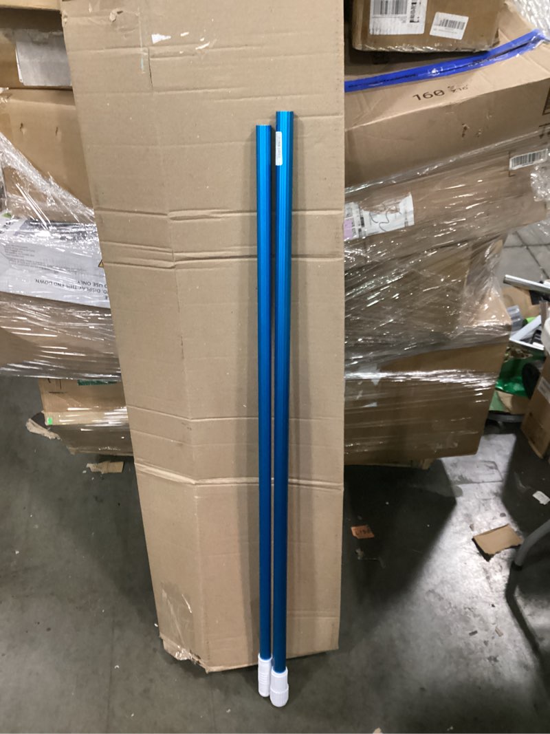 Condition photo showing As Is for unco- telescopic pool pole, 12ft, adjustable 3piece expandable step-up, pool brush pole for cleaning