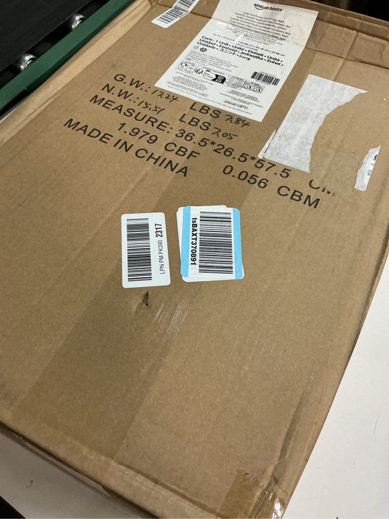 Condition photo showing Good Condition for Amazon Basics Hard Camera Case with Wheels, Large, Black, Solid, 22"L x 14"W x 9.8"H