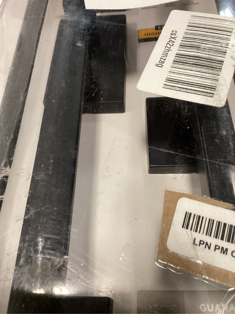 Condition photo showing Good Condition for kwikset san clemente front door lock handle and deadbolt set, entry handleset exterior with interior reversible lever, matte black, pick resistant smartkey rekey deadbolt security matte black with handle keyed entry