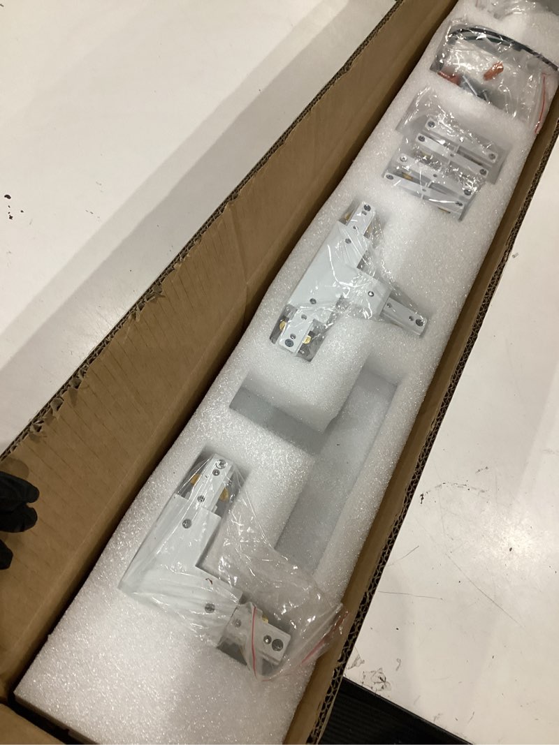 h track lighting rails kit - icreating 13ft white track light tracks 3 wire with floating canopy con