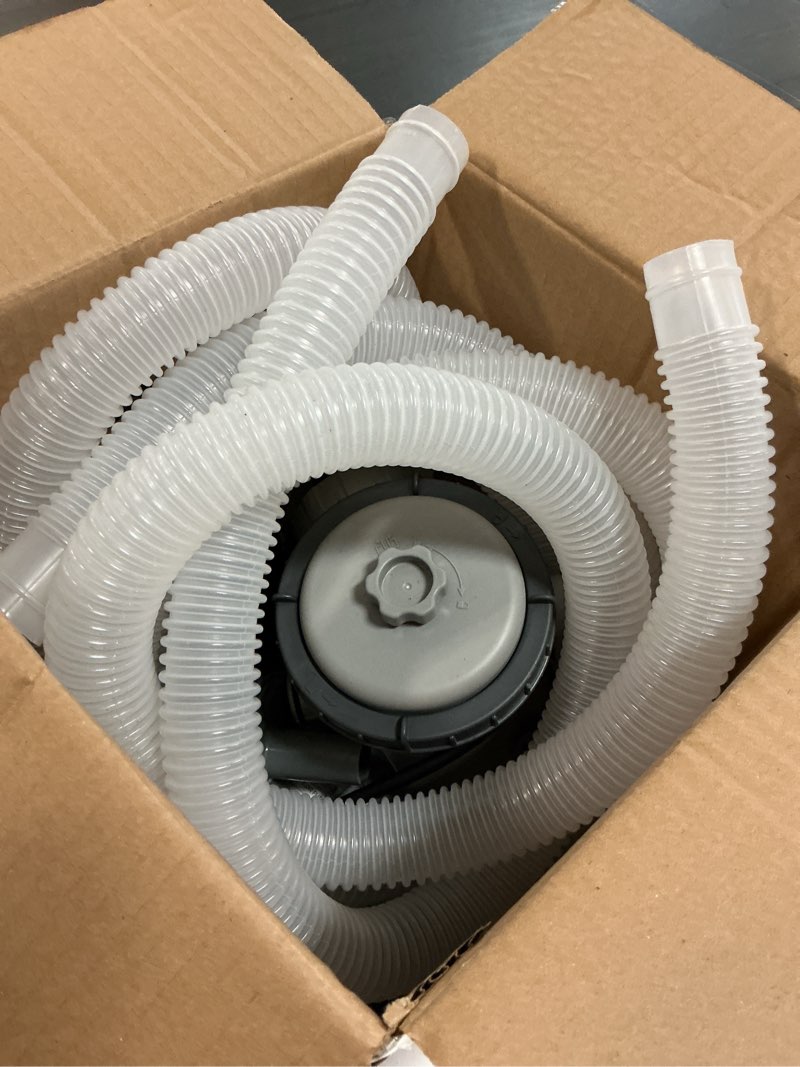 Condition photo showing As Is for bestway 58511e-bw flowclear 330 gallon above ground pool pump with gfci plug