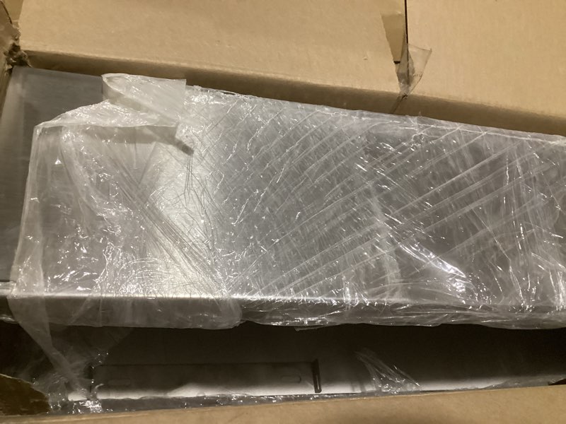 Condition photo showing Good Condition for 8 1/4" x 6.7" x 63" chimney extension for range hood, 210mm chimney extension for wall mount range hood, 31.5-63" stainless steel exhaust duct chimney cover, universal fit for most kitchens