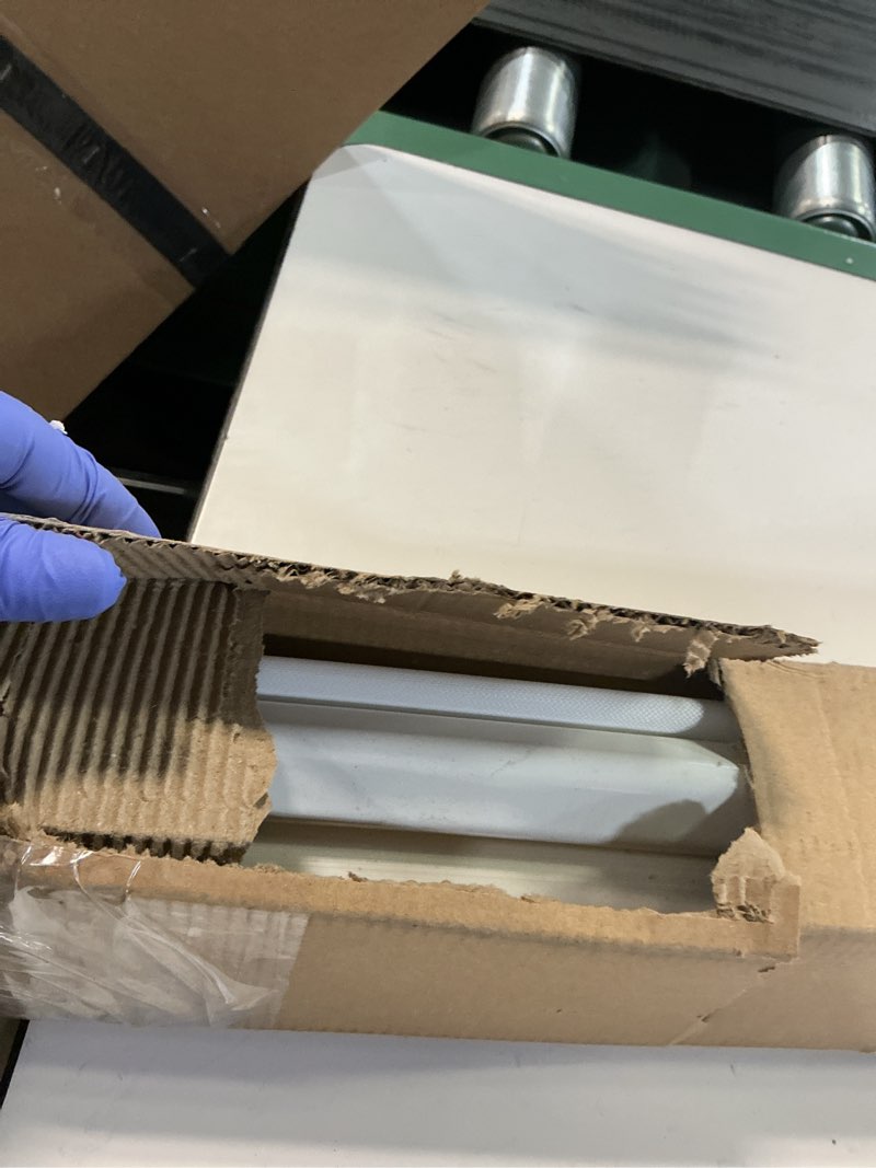 Condition photo showing Good Condition for ChrisDowa Cordless Zebra Blinds for Windows, Dual Layer Free-Stop Light Filtering Window Roller Shades, Pull Down Privacy Zebra Shades for Home, Office, Bedroom, Door (20" W x 72" H, White) 20"W x 72"H White