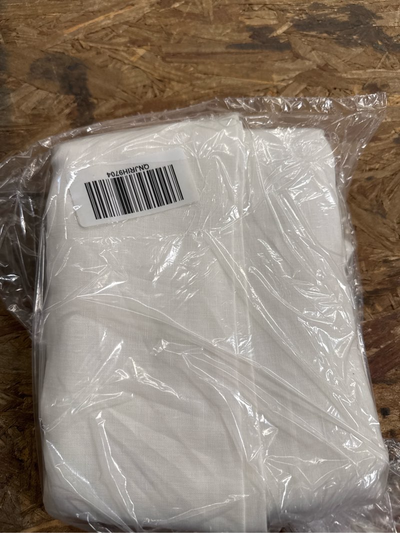 Condition photo showing Good Condition for european linen shower curtain, one size, white