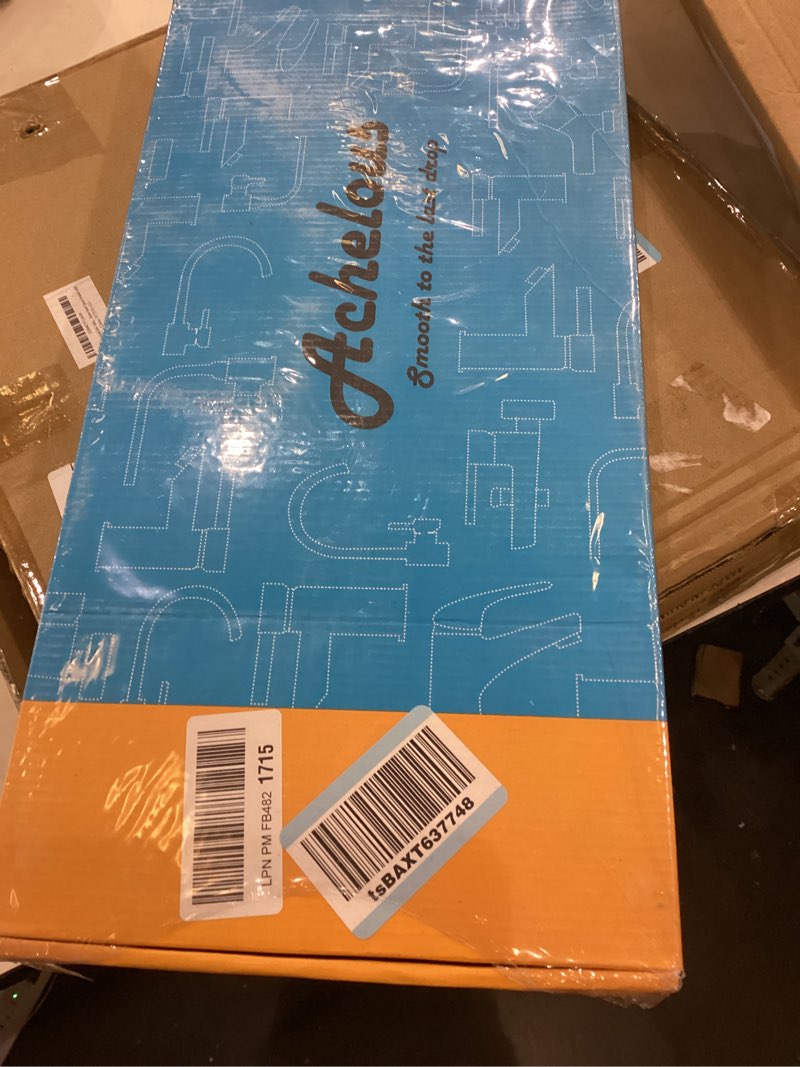 Condition photo showing New/Like New for Achelous Touchless Kitchen Faucet, Stainless Steel Motion Sensor Kitchen Faucet with Pull Down Sprayer, Single Handle Hands-Free Smart Activated Faucet for Kitchen Sink, Black and Gold Black and Gold Touchless