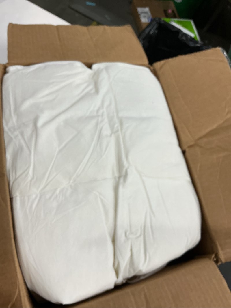 Condition photo showing Good Condition for cosybay oversized king size feather down fiber comforter - ultra soft 100% cotton duvet insert, all season hotel luxury bedding with corner tabs, 116"x98" white oversized king white/all season