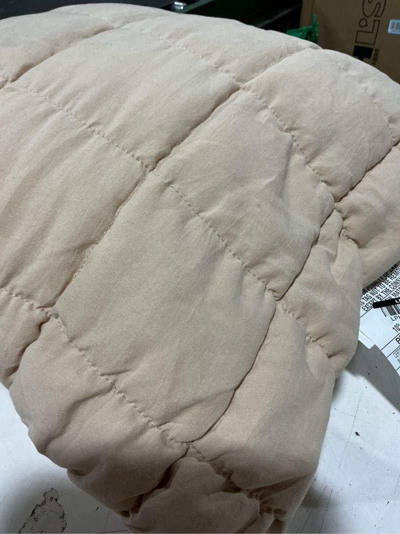Condition photo showing New/Like New for 19"x19" quilted solid pillow khaki - room essentials™