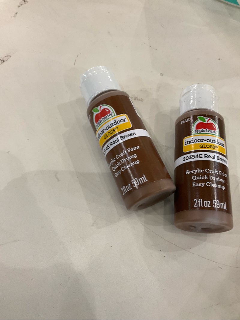 Condition photo showing New/Like New for Apple Barrel Gloss Acrylic Paint in Assorted Colors (2-Ounce), 20354 Real Brown Real Brown 2 Fl Oz (Pack of 1)