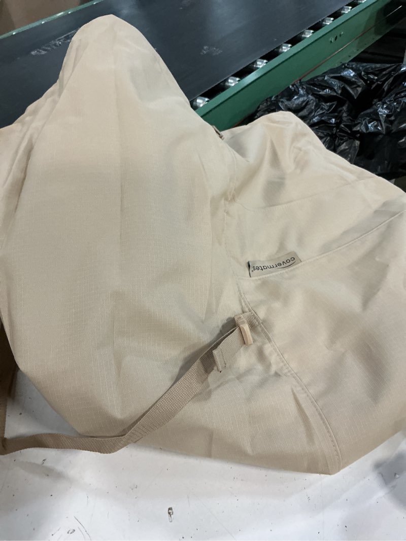 Condition photo showing Good Condition for covermates prestige square outdoor table cover – all-weather patio furniture protection, water-resistant polyester with mesh vents, secure buckle straps & drawcord, 42w x 42d x 35h, clay prestige clay heavy duty fade resistant polyester 42w x 42d x 35h