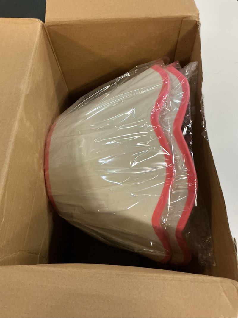 Condition photo showing Good Condition for vihose 9.4'' bottom x 5.9'' high x 5.1'' top set of 2 beige lamp shade with petal edge, fabric chandelier scalloped lampshade, for floor wall lamps table bedroom living room(pink edge)