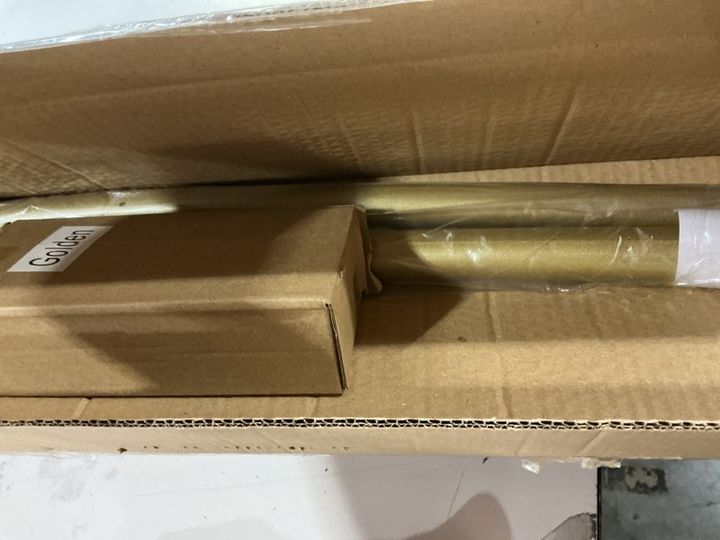 Condition photo showing New/Like New for Shower Curtain Rod Curved, Adjustable 40-72 inches Extra Wide Curved Shower Rods for Bathroom, Rust proof Shower Rod, Stainless Steel Curved Curtain Rod for Shower, Bathtub, Gold Gold 40-72 inches