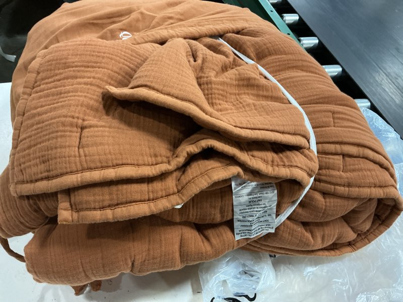 Condition photo showing Good Condition for quince organic cotton gauze duvet cover full/queen terracotta 