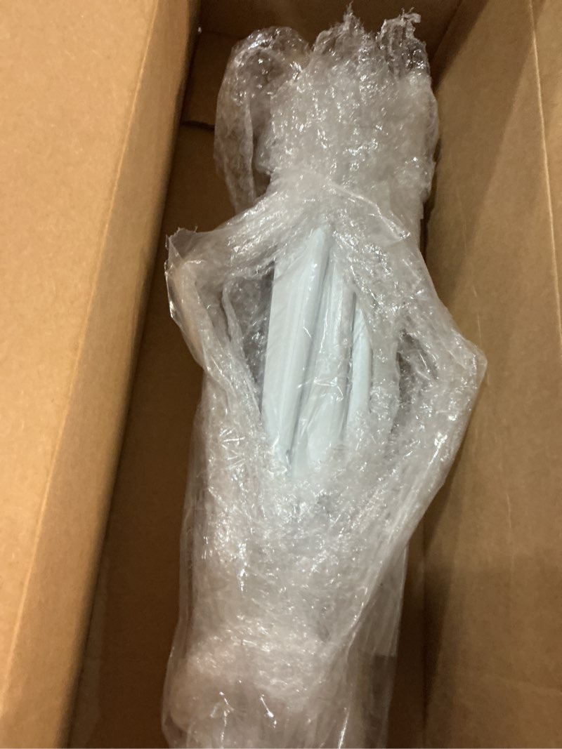 Condition photo showing Good Condition for 8 Pcs White Twin Rail Upright Wall Shelving System 25 Inch with Adjustable Shelf Bracket 11.5 Inch Heavy Duty Storage Rack Metal Support System for Kitchen Closet Home Indoor White 8