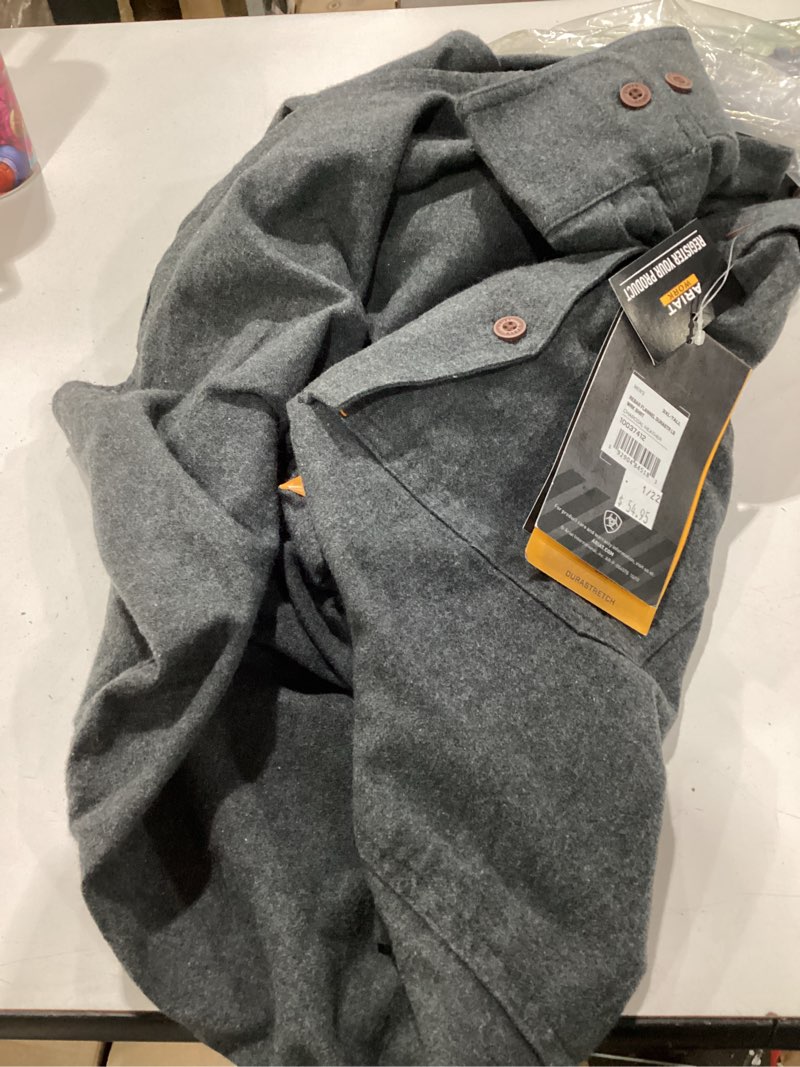 Condition photo showing Good Condition for ariat rebar flannel durastretch work shirt charcoal heather 3xl