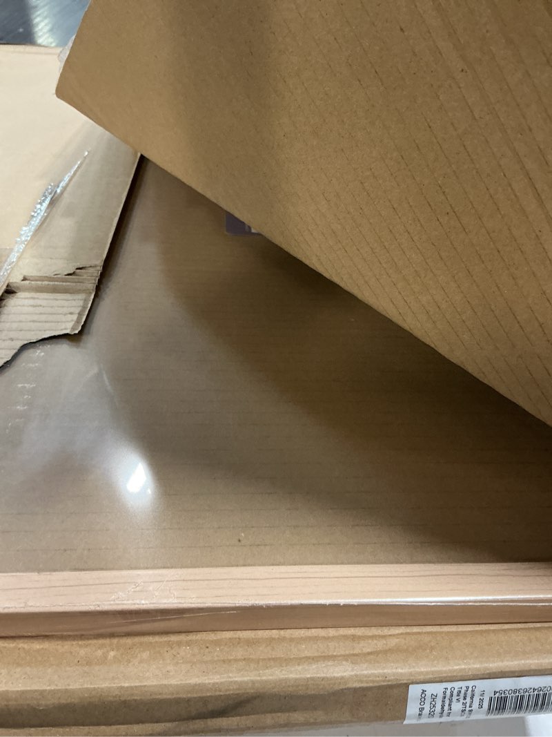 Condition photo showing Good Condition for quartet cork board bulletin board, 23" x 35" framed corkboard, oak frame, decorative hanging pin board, perfect for office & home decor, home school message board or vision board (35-380352)