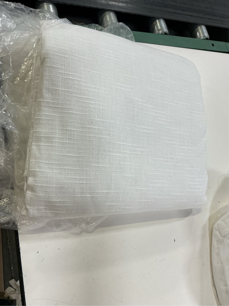Condition photo showing Good Condition for cotton slub room darkening curtain - single panel, 48x96, white