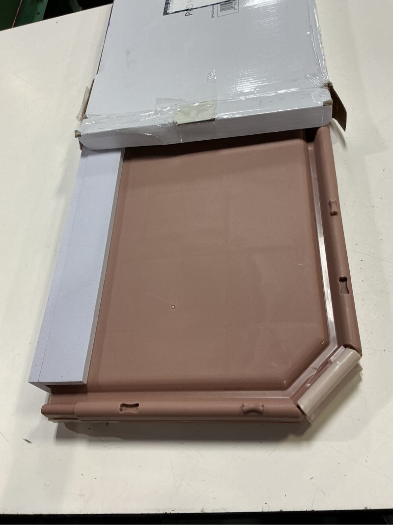 Condition photo showing Good Condition for out! petcare pee pad holder tray, puppy pads, dog pee pad tray, puppy essentials, raised edges, portable, dog training, housebreaking essentials, cleaning supplies, floor protection, 21x21