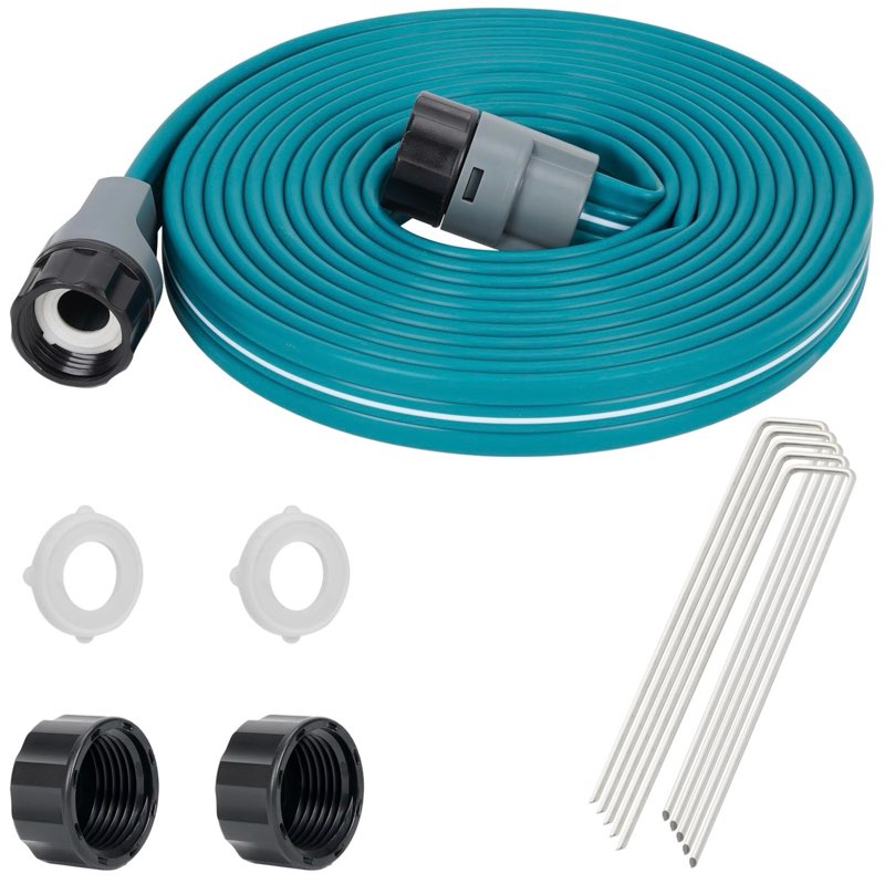 ( used/ similar) LINEX Manguera de remojo de rociadores de 15 pies para manguera de riego de césped de jardín con estacas