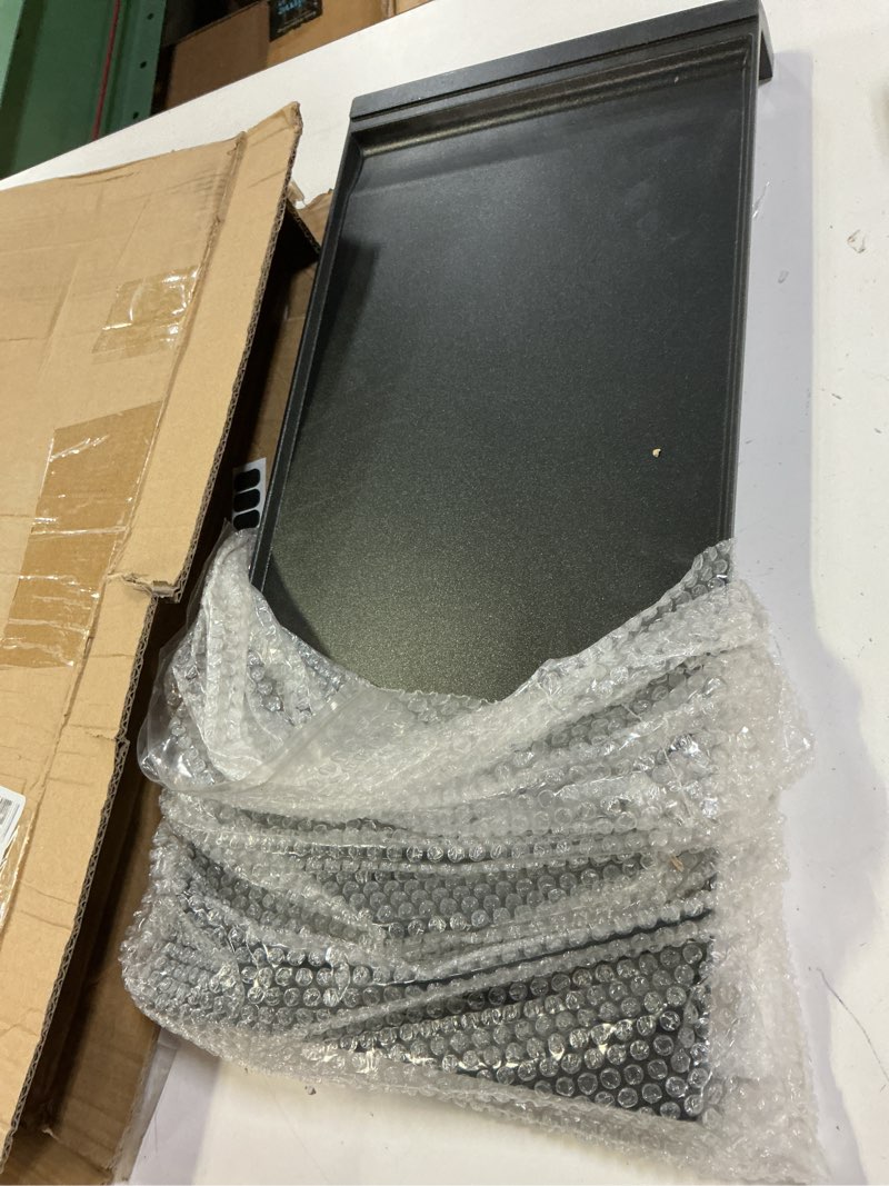 Condition photo showing New/Like New for upgraded wb31x24738 non-stick griddle replacement for ge appliance stove cooktop, nitriding process, 19.5"×9" extra-large integrated aluminum griddle plate for ge gas stove top center