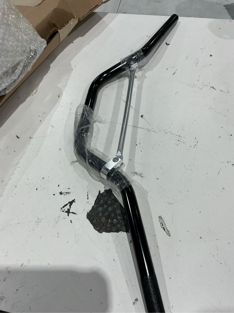 Condition photo showing As Is for jrl 7/8" handlebar for pitbike, motorcycle atv, mini bike, pit dirt bike, black mid-mount handlebar
